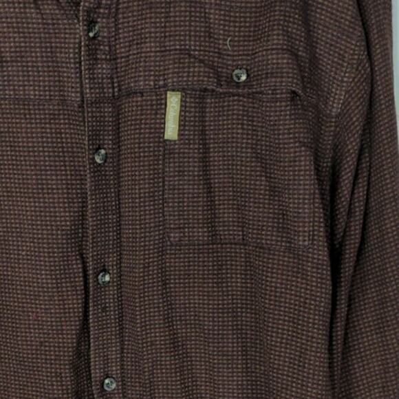 Columbia River Lodge Check Long‎ Sleeve Button-Up Shirt Cotton Blend Size XL - Picture 3 of 8